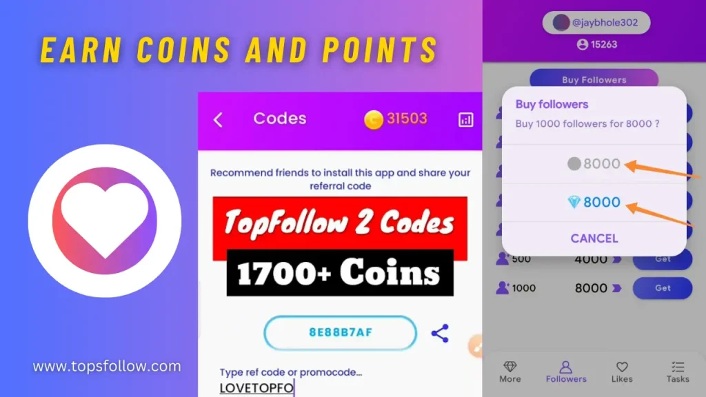 earn coins and points topfollow apk 2024